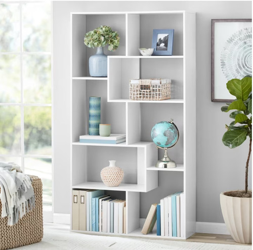 Modern cube bookcase white - modern, bookcase,