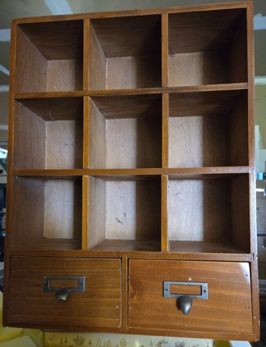 Cube wooden display shelf - 9-cube,
