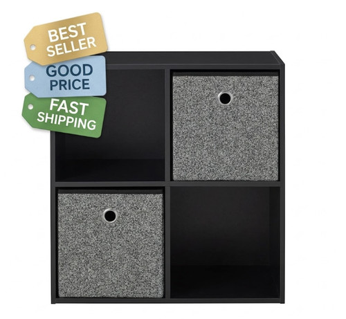 Cube storage organizer black - 4,