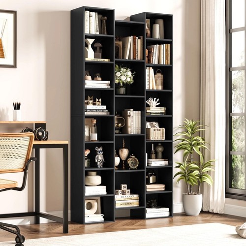 Modern black bookcase cube - modern,